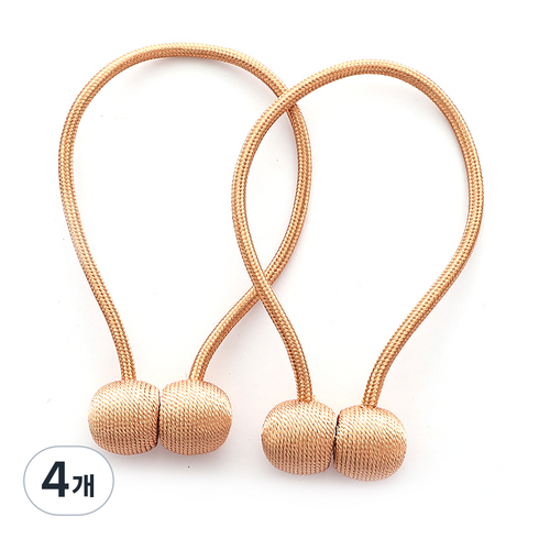 루비코코 방울 자석 커튼타이백, 오렌지, 4개