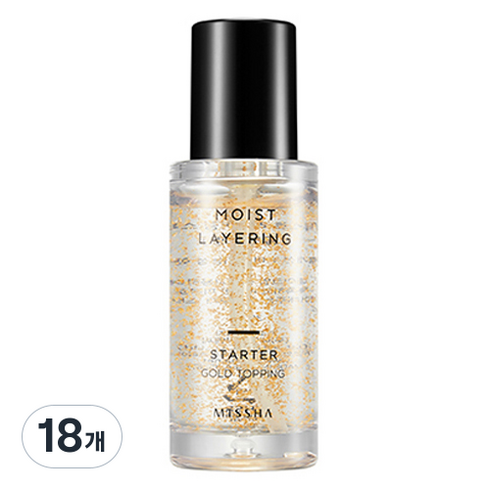 미샤 모이스트 레이어링 스타터 메이크업베이스 30ml, 골드 토핑, 18개