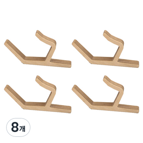 머든랩 멀티 사무실 책상 가방 책상 자작나무 우드 걸이 114 x 51 x 18 mm, 8개