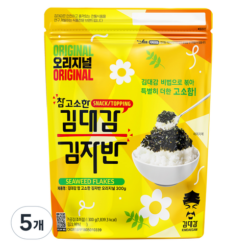 김대감 참 고소한 김자반, 300g, 5개