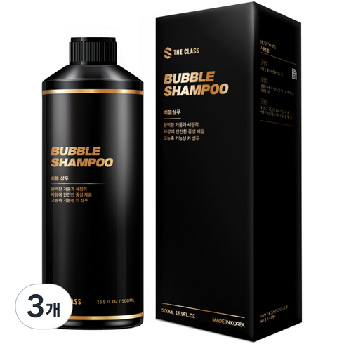 더클래스 고농축 기능성 버블 카샴푸, 500ml, 3개