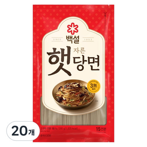 백설 햇당면, 300g, 20개