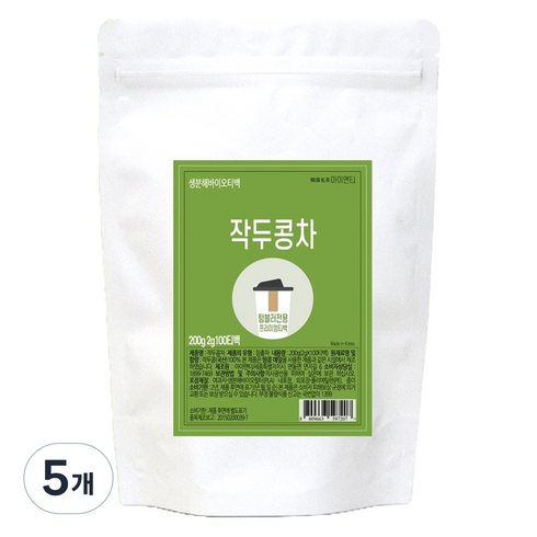 아이앤티 국내산 작두콩차 텀블러용, 2g, 100개입, 5개