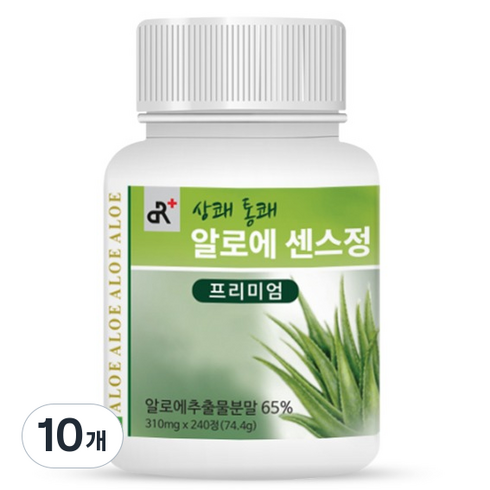 두리농산 상쾌통쾌 알로에 센스정 프리미엄 240정, 74.4g, 10개