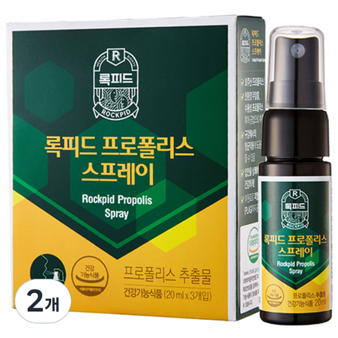 록피드 프로폴리스 스프레이 3p, 60ml, 2개