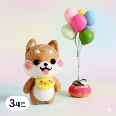 아트조이 DIY 양모펠트 키트, 3세트, 마스크