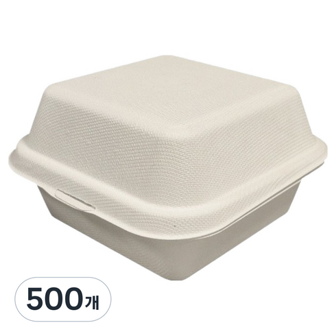 펄프 크라프트 햄버거 용기 B-003, 1개입, 500개