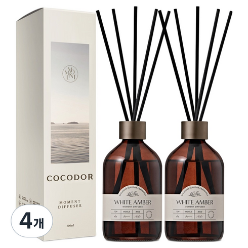 코코도르 모먼트 디퓨저 300ml, 다크바닐라샌달우드, 4개
