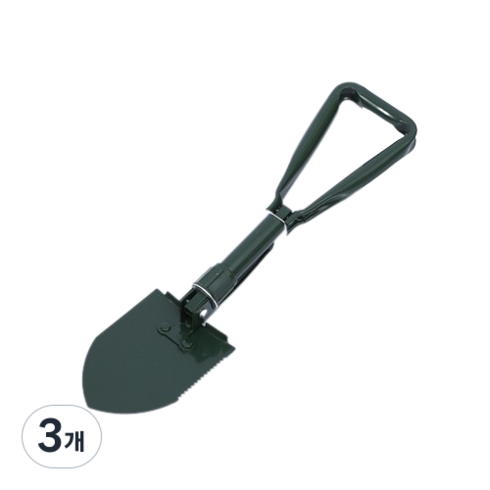 네오린 야외 원예용 접이식 휴대용 삽 그린 중형, 3개
