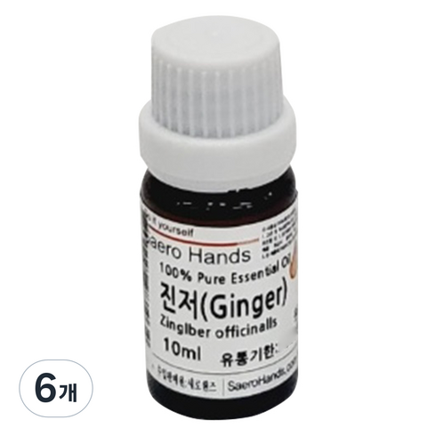 새로핸즈 진저 에센셜오일 10ml, 6개