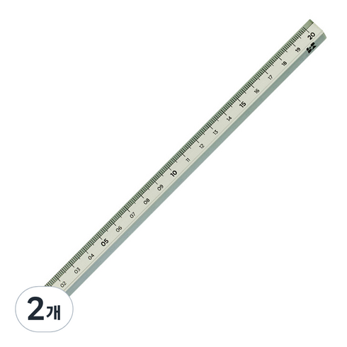 롭다 아크릴스틱자 20cm, Sage Green, 2개