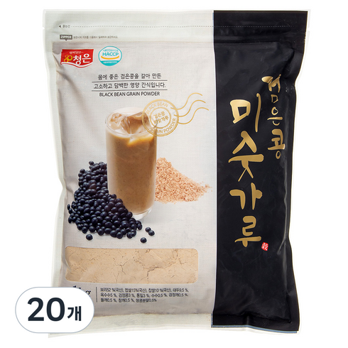 청은에프엔비 검은콩 미숫가루, 1kg, 20개