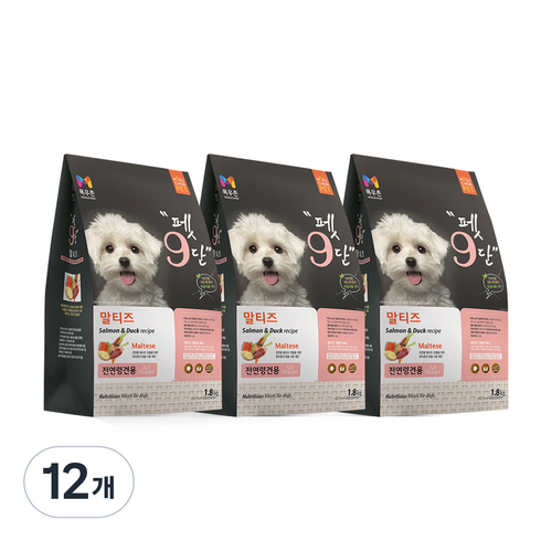 목우촌펫 강아지 9단 기능성 사료, 말티즈, 1.8kg, 12개