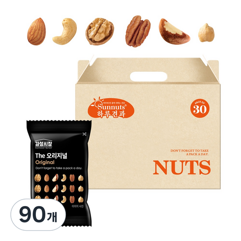 감성시장 하루견과 더 오리지널 믹스넛, 20g, 90개