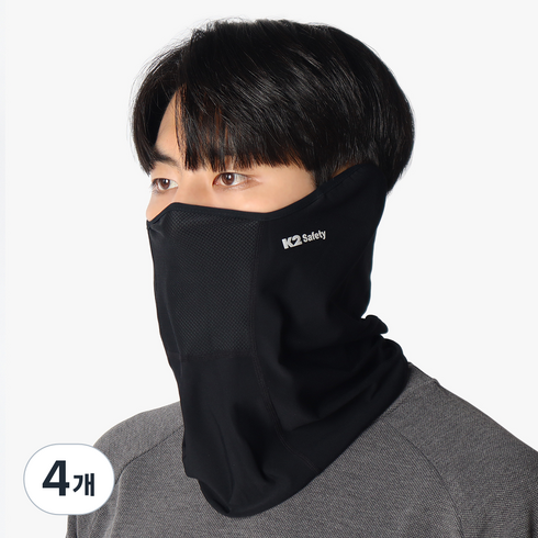 케이투세이프티 겨울 방한 하이퍼 넥워머 마스크, BLACK(Z1), 4개