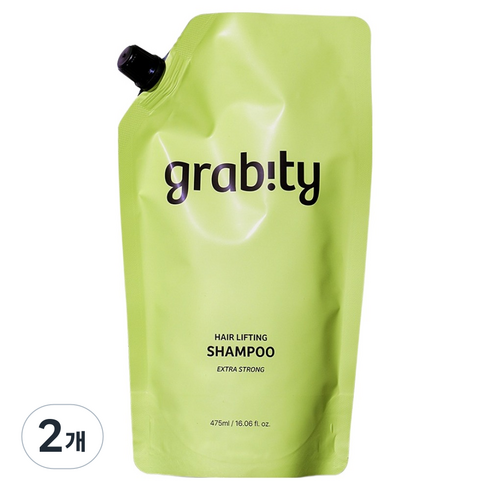 그래비티 헤어리프팅 샴푸 엑스트라 스트롱 리필, 475ml, 2개