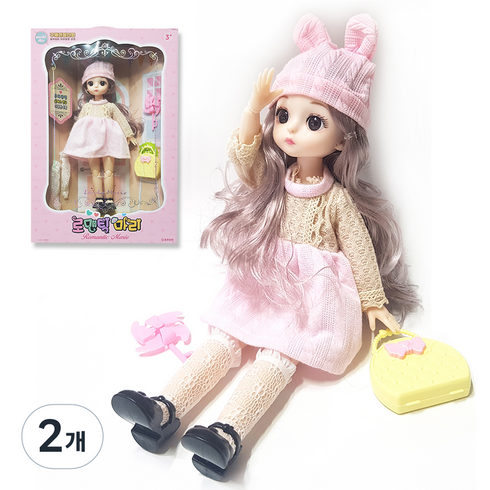 로맨틱마리 구체관절인형, 30cm, 핑크레빗마리, 2개