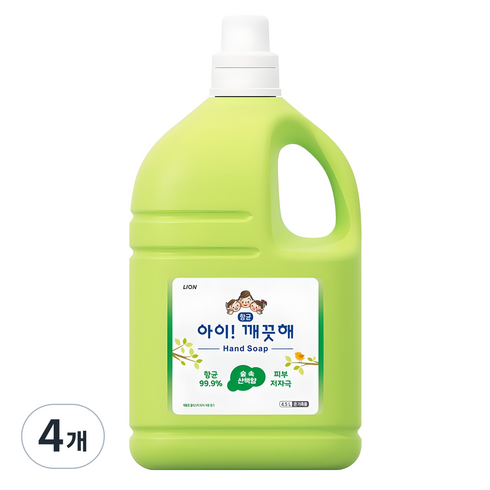아이깨끗해 핸드워시 숲속산책향 리필, 4.5L, 4개