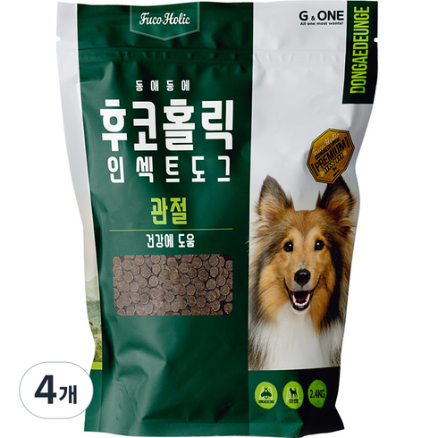 후코홀릭 전연령 도그 프리미엄 소프트사료, 뼈/관절강화, 2.4kg, 4개