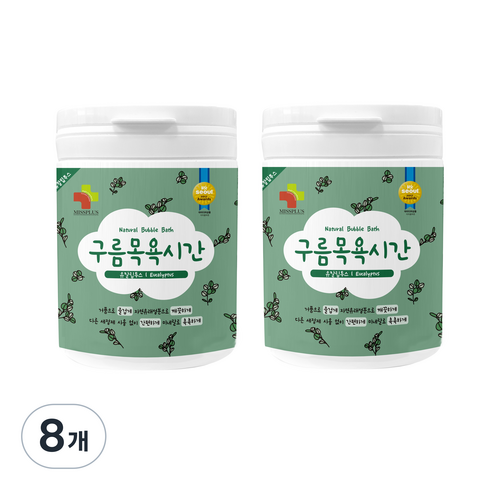 미스플러스 구름목욕시간 대팩 입욕파우더 유칼립투스, 500g, 8개