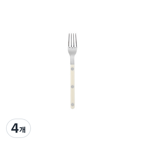 사브르 비스트로 샤이니 케이크포크 16cm, 아이보리, 4개