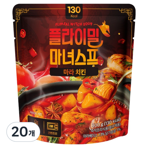 플라이밀 마녀스프 마라 치킨, 300g, 20개