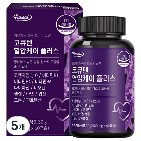 퍼니트 코큐텐 혈압케어 플러스, 60정, 5개