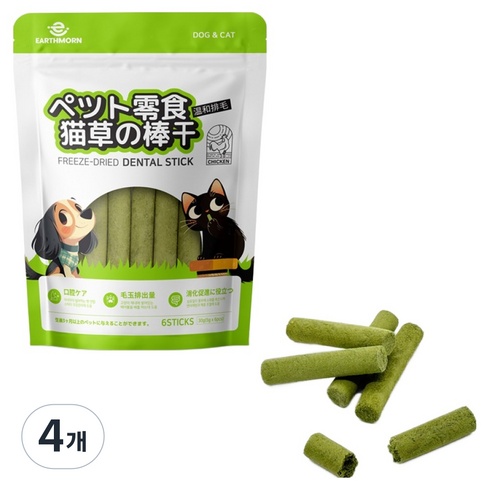캣스티발 반려동물 펫덴탈스틱 6p, 4개, 30g, 닭가슴살