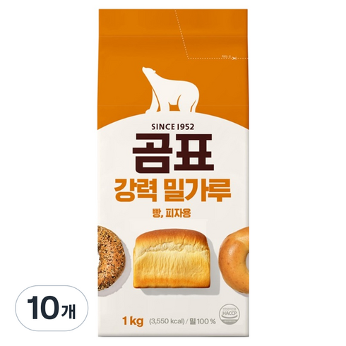 곰표 강력 밀가루, 1kg, 10개