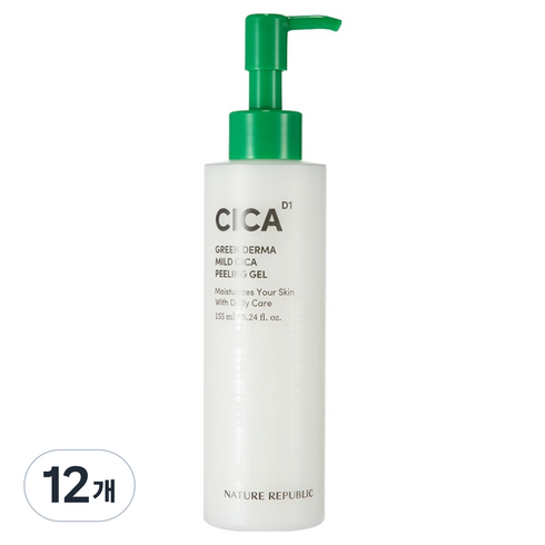 네이처리퍼블릭 그린더마 마일드 시카 필링 젤, 155ml, 12개