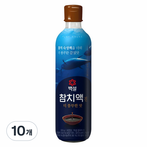 백설 참치액 진, 500g, 10개