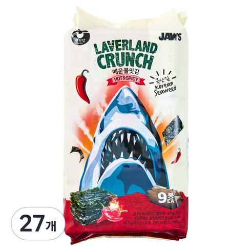 만전김 죠스 매운불맛김, 4.5g, 27개