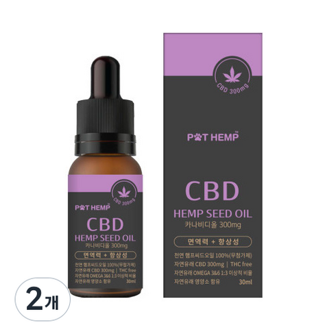 펫햄프 반려동물 CBD 햄프씨드오일 영양제, 종합영양제, 30ml, 2개