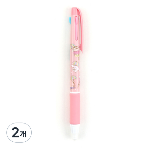 산리오 시나모롤 짱구는 못말려 지워지는 3색 볼펜 0.7mm, 심플디자인, 2개