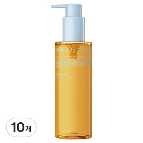 에이지투웨니스 필 라이크 허니 오일 투 폼, 10개, 200ml