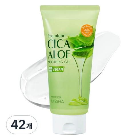 미샤 프리미엄 시카 알로에 수딩젤, 300ml, 42개