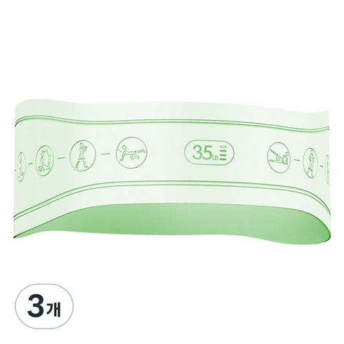 엑스크럼 양면사용 스쿼트 루프밴드 35LB, 그린, 3개