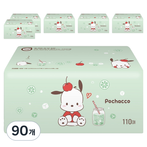 깨끗한나라 딥무드 인 더 키친 2겹 편리하게 뽑아쓰는 키친타올 포차코 에디션, 110매, 90개