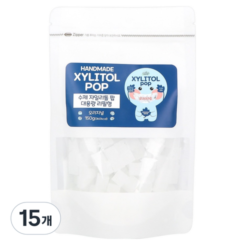 자일리톨팝 파우치 오리지널, 15개, 150g