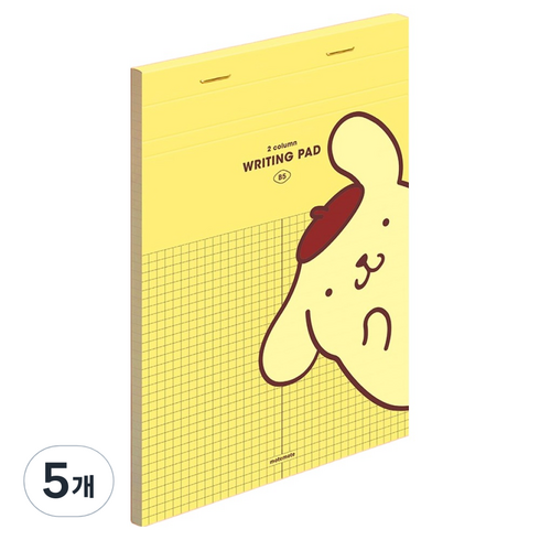 모트모트 라이팅 패드 B5, 2분할 폼폼푸린, 60매, 5개