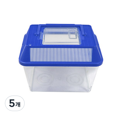 대일상사 사각 채집통 대, 블루, 5개