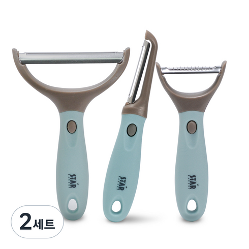 스타 다용도 채칼 3종 세트, 혼합색상, 2세트
