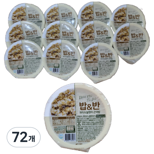 밥앤반 귀리&찰현미 곤약밥, 150g, 72개