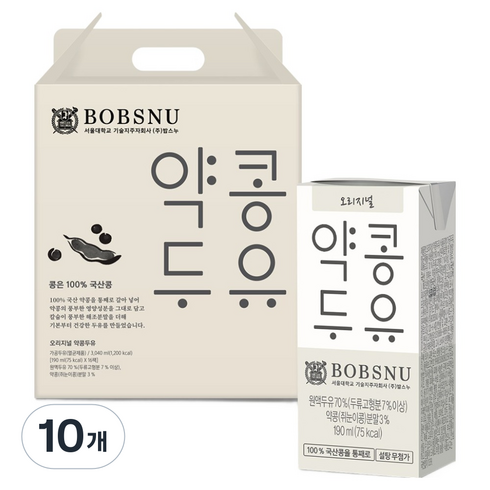 약콩두유 오리지널, 190ml, 80개
