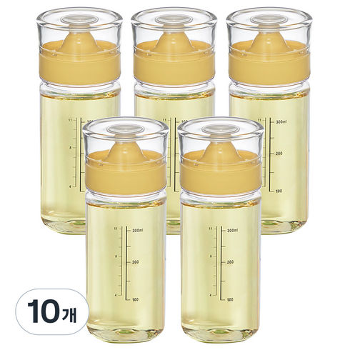 씨밀렉스 실리콘 오일 양념병 옐로우, 350ml, 10개