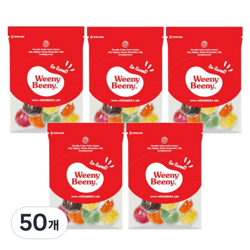 위니비니 슈가프리 믹스 롤리팝, 75g, 50개