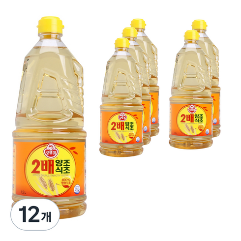 오뚜기 2배 양조식초, 1.5L, 12개
