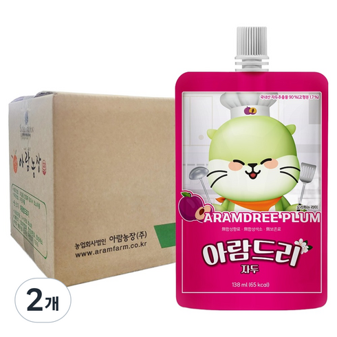 아람농장 아람드리 자두 주스, 60개, 138ml