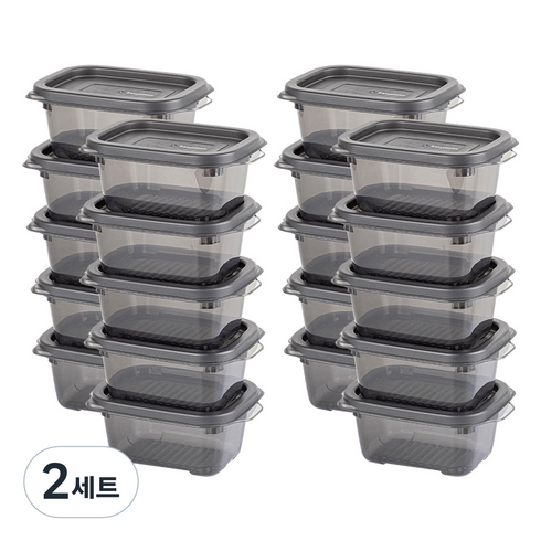 이지앤프리 블랙킵 에디션 밥보관 용기 290ml, 20개, 2세트