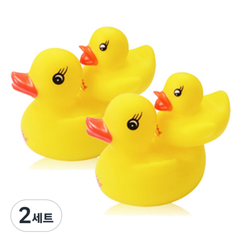 피셔프라이스 목욕하는 오리 물놀이 장난감 2종 2세트, 혼합 색상